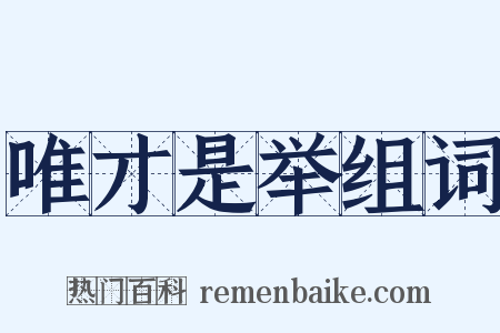 唯才是举组词是什么意思的图片